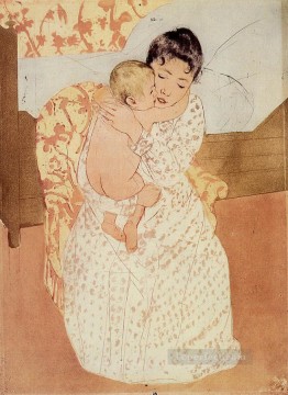Mary Cassatt Painting - Nude Child mothers children Mary Cassatt
